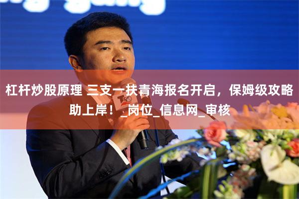 杠杆炒股原理 三支一扶青海报名开启，保姆级攻略助上岸！_岗位_信息网_审核