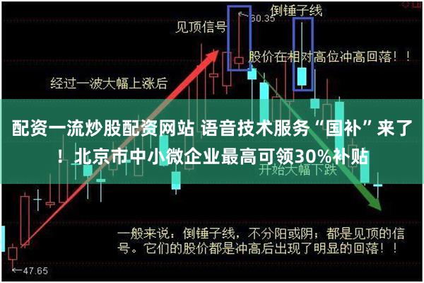 配资一流炒股配资网站 语音技术服务“国补”来了！北京市中小微企业最高可领30%补贴